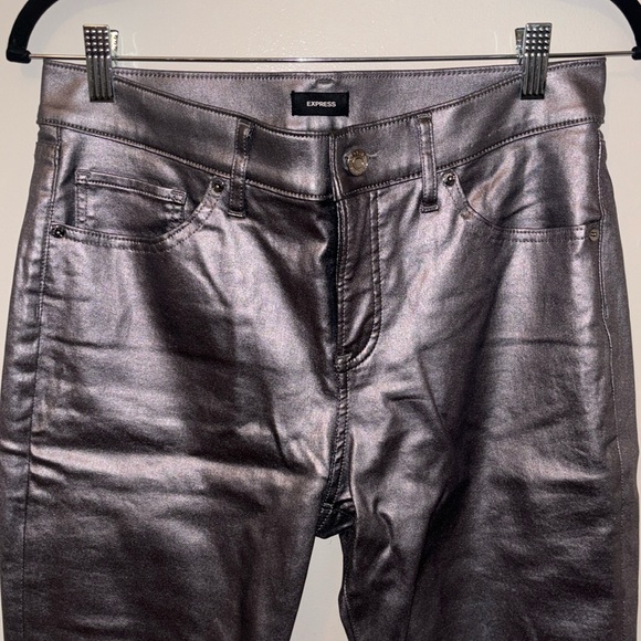 Denim - Express metallic skinny jeans size 8 regular.